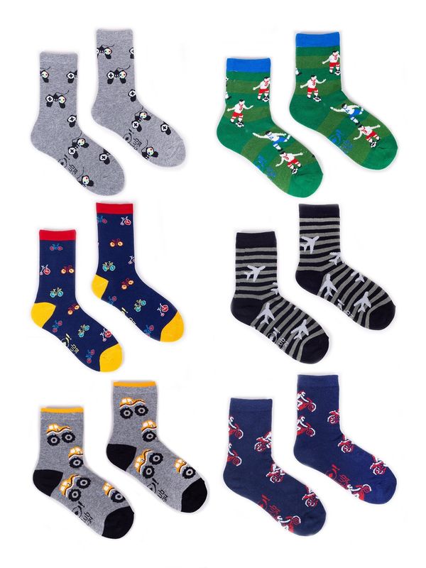 Yoclub Dječje čarape Yoclub YC_Boys'_Cotton_Socks_P_Colors_6-Pack_SKA-0006C-AA00-003_Multi