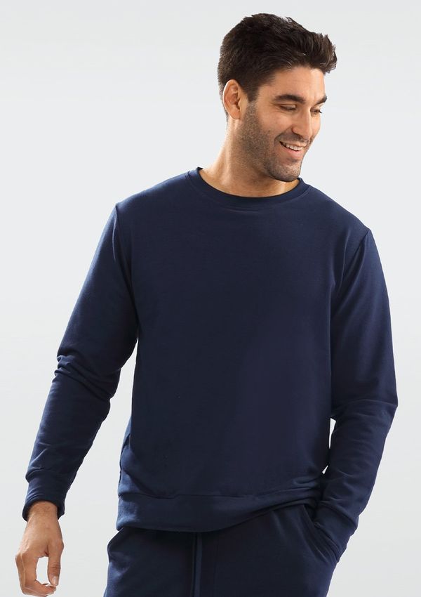 DKaren DKaren Man's Sweatshirt Justin Navy Blue