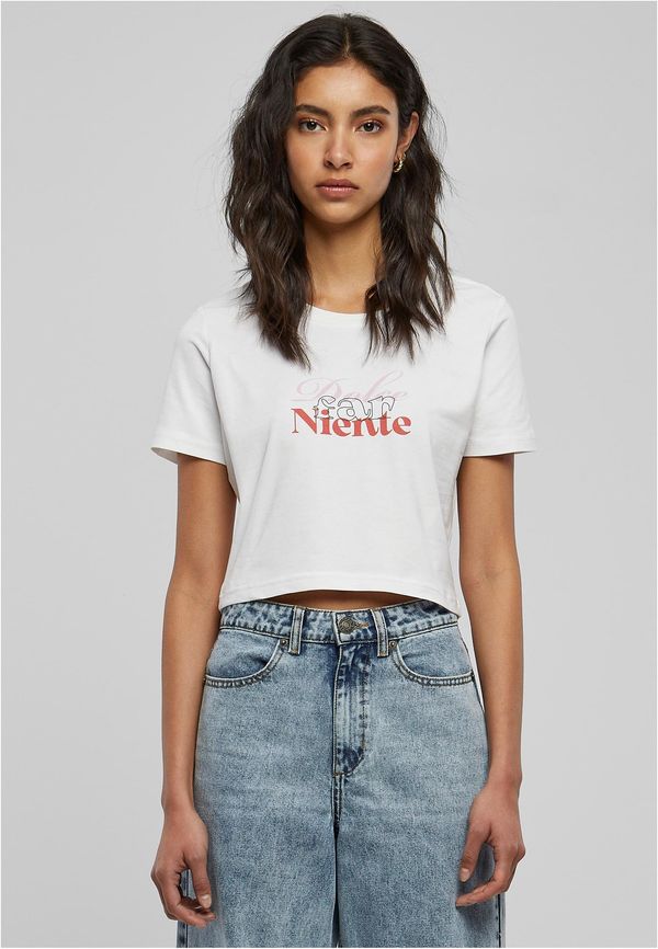 Mister Tee Dolce Far Niente Cropped Tee White
