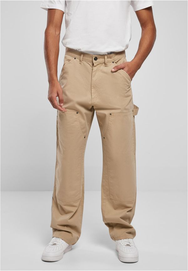 Urban Classics Double Knee Carpenter Union Pants Beige