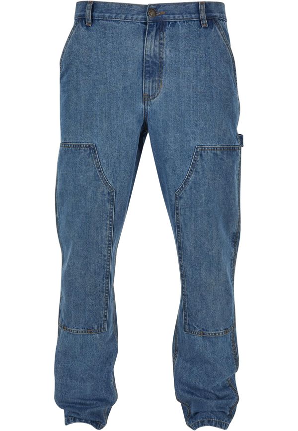 UC Men Double Knee Jeans Light Blue Washed
