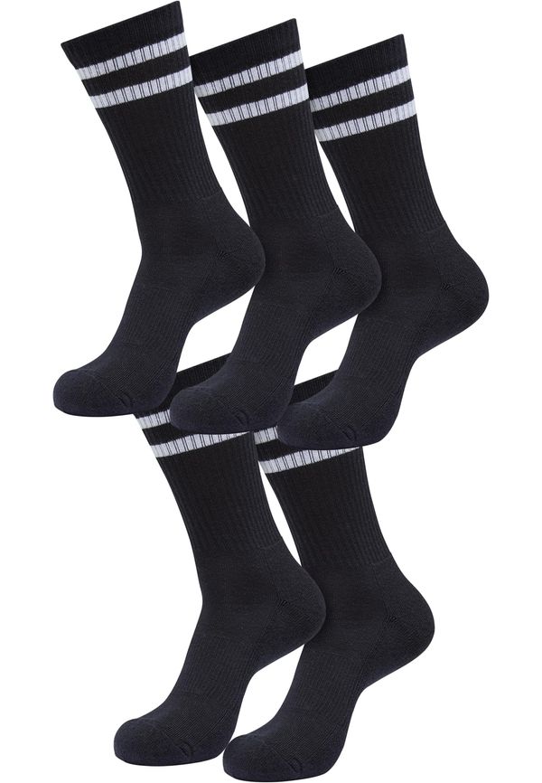 Urban Classics Double Stripe 5-Pack socks black/white