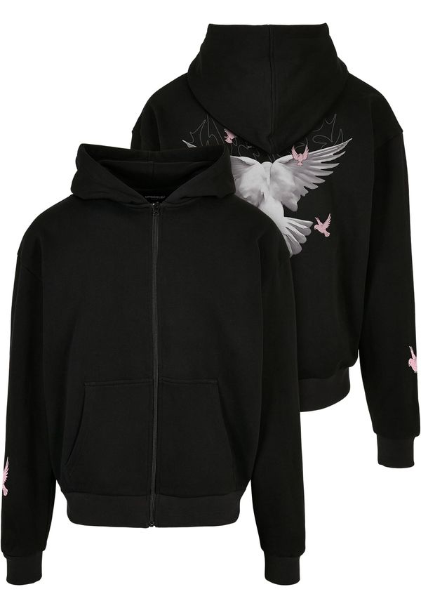 Mister Tee Doves Oversize zip-up hoodie black