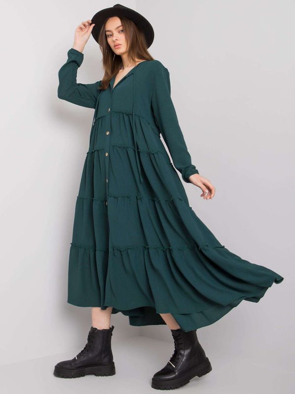 RUE PARIS Dress-CHA-SK-2910.07-dark green