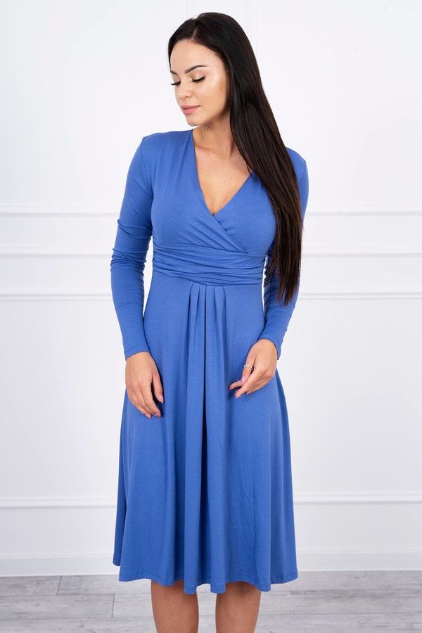 Kesi Dress cut below the bust, long-sleeved jeans
