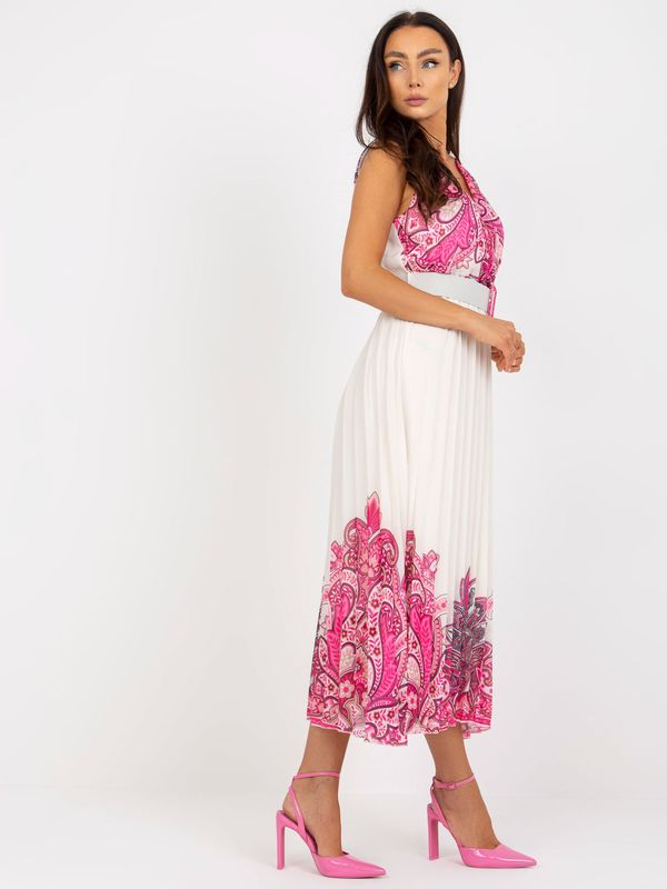 Italy Moda Dress-DHJ-SK-13128.61-white-pink