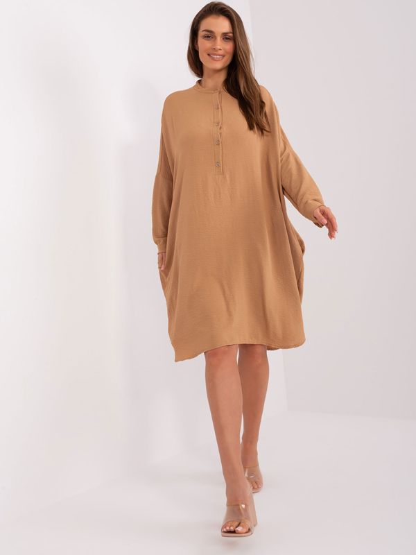 Italy Moda Dress-DHJ-SK-15506A.94P-camel