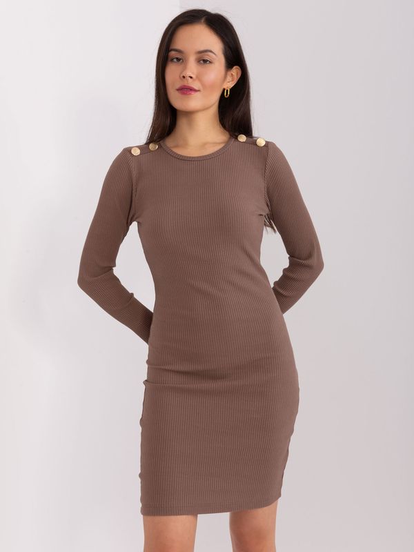 BASIC Feel Good Dress-RV-SK-9219.13P-brown