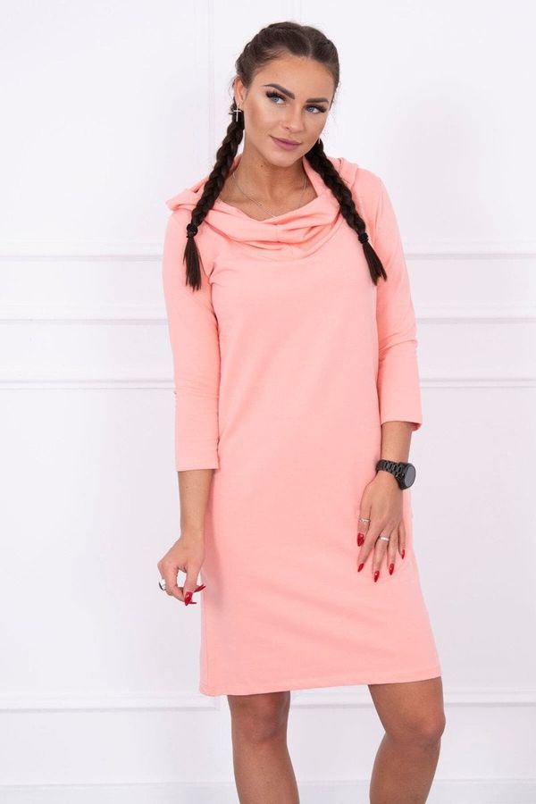 Kesi Dress with hood and pockets apricot