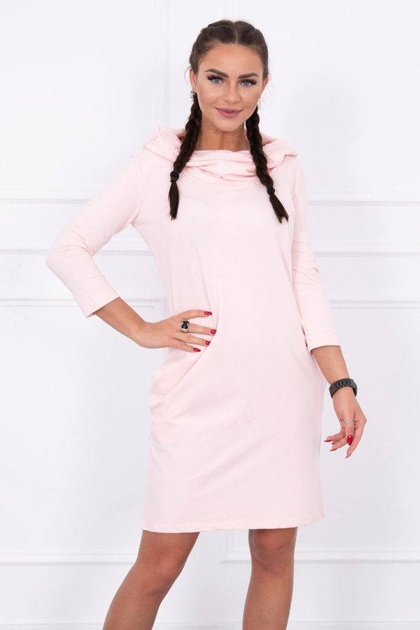 Kesi Dress with hood and pockets powder pink