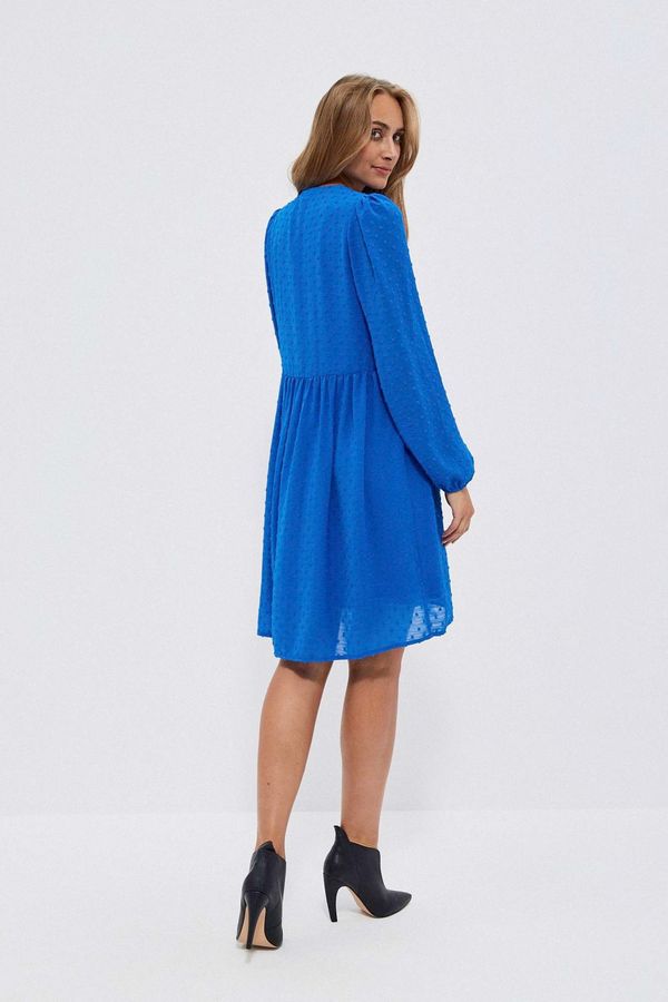 Moodo Dress with puffed sleeves - blue