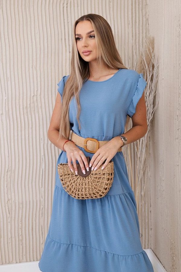 Kesi Dress with ruffles denim