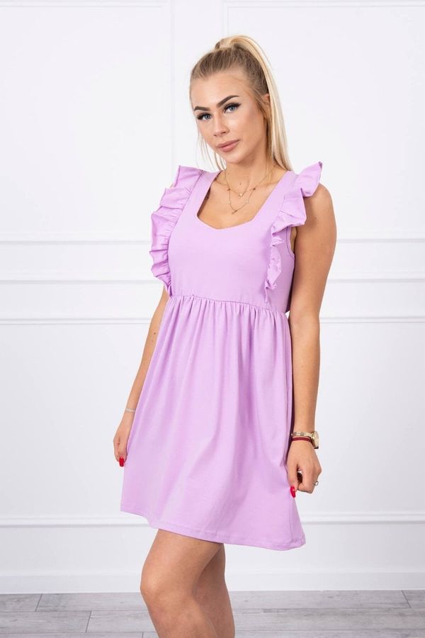 Kesi Dress with ruffles on the sides purple