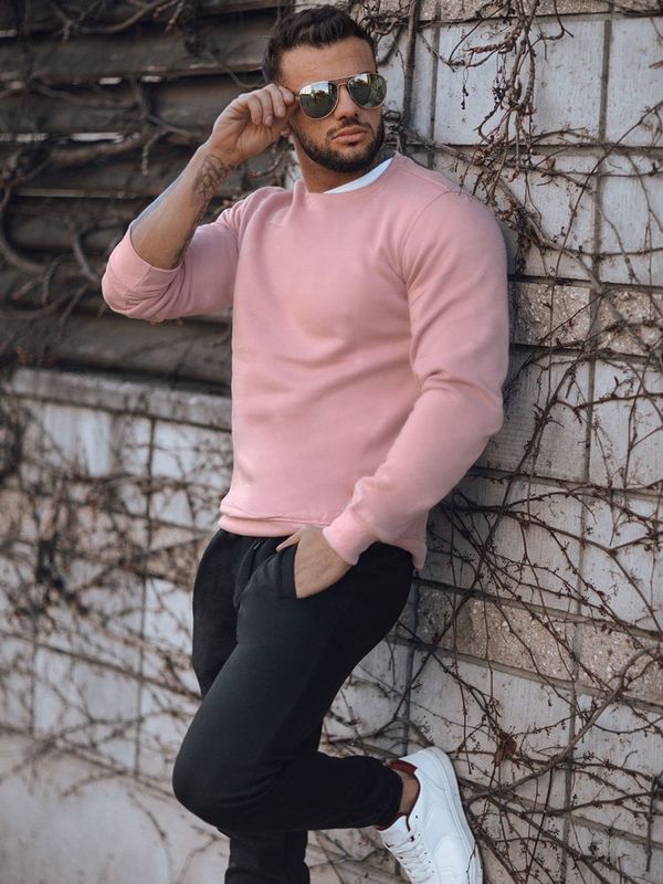 DStreet Dstreet men's monochrome pink sweatshirt from