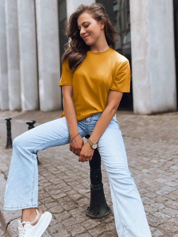 DStreet DStreet T-shirt damski MAYLA II kamelowy