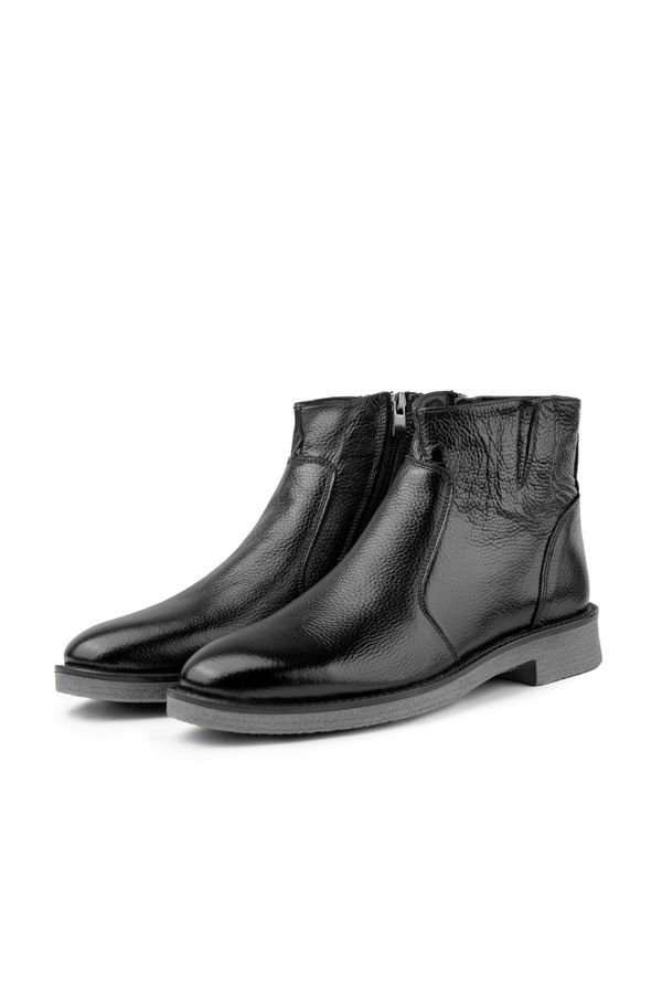 Ducavelli Ducavelli Bristol Genuine Leather Non-slip Sole With Zipper Chelsea Daily Boots Black.