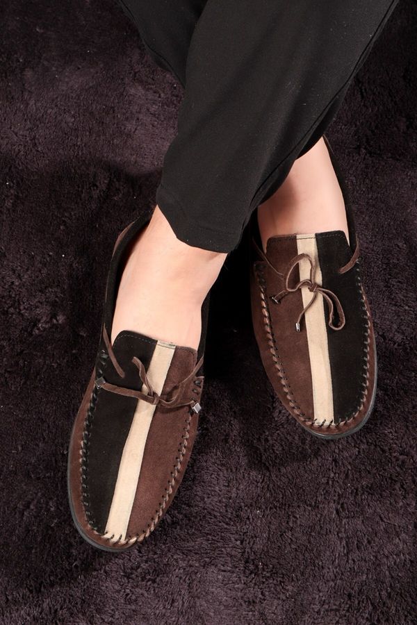 Ducavelli Ducavelli Colore Genuine Leather Men's Casual Shoes, Loafers, Lightweight Shoes, Suede Loafers.