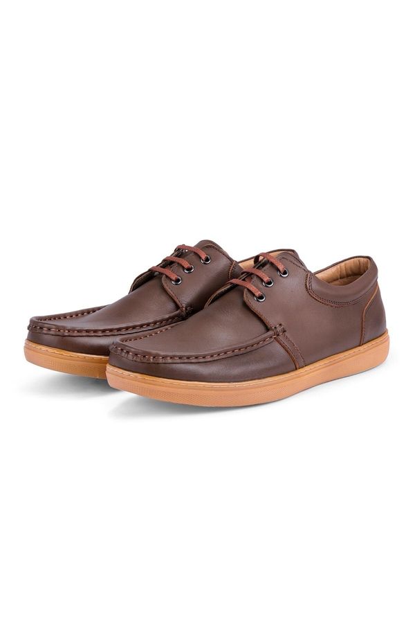 Ducavelli Ducavelli Jazzy Genuine Leather Men's Casual Shoes Brown
