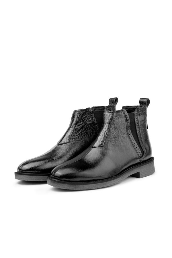 Ducavelli Ducavelli Leeds Genuine Leather Non-Slip Sole Chelsea Daily Boots Black