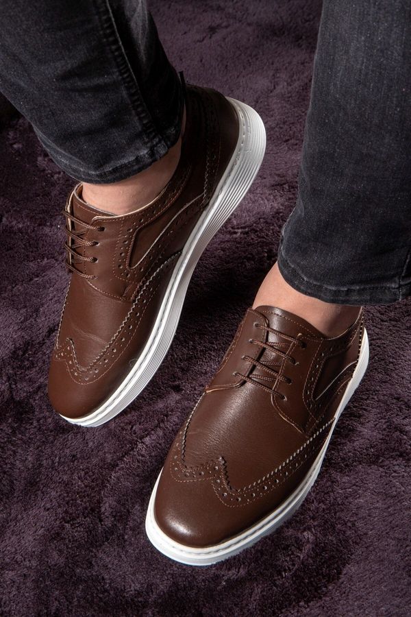 Ducavelli Ducavelli Night Genuine Leather Men's Casual Shoes, Summer Shoes, Lightweight Shoes, Lace-Up Leather Shoes.