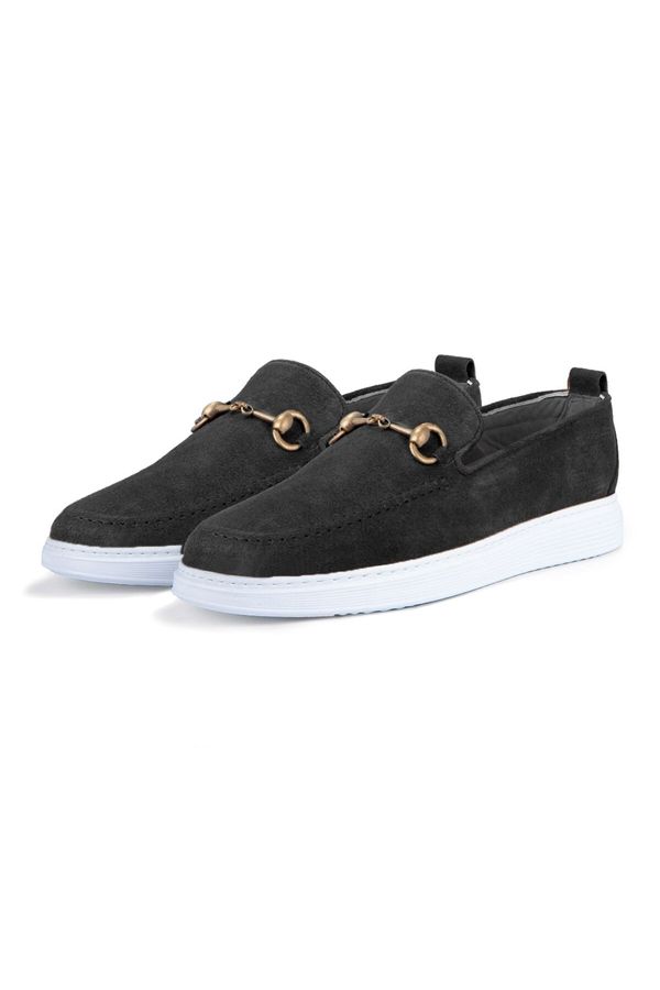 Ducavelli Ducavelli Ritzy Men's Genuine Leather Suede Casual Shoes, Loafers, Lightweight Shoes Black.
