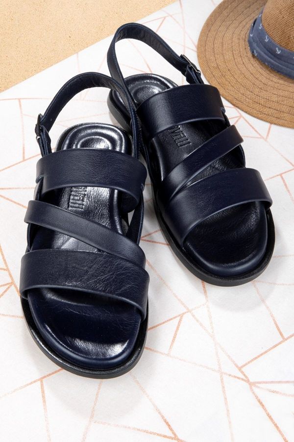 Ducavelli Ducavelli Roma Genuine Leather Men's Sandals, Genuine Leather Sandals, Orthopedic Sole Sandals, Lightweight Leather.