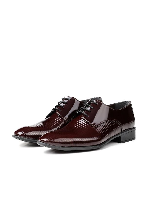 Ducavelli Ducavelli Shine Genuine Leather Men's Classic Shoes Claret Red