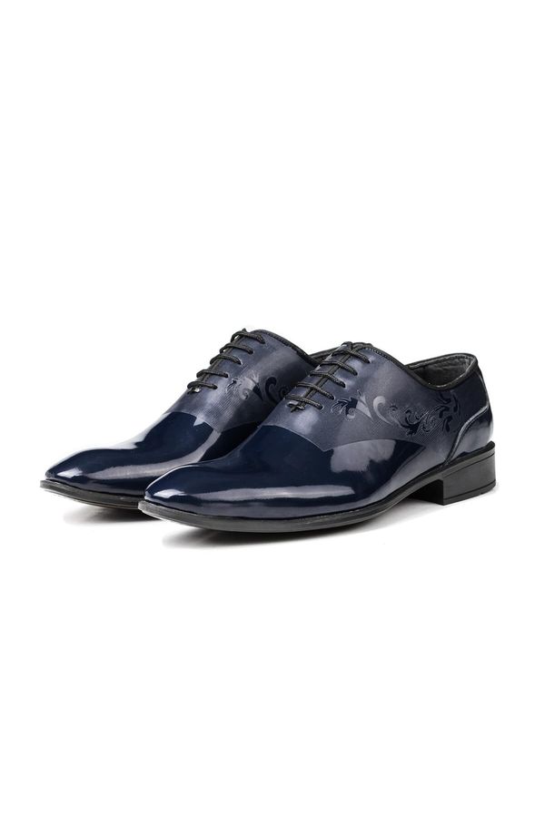 Ducavelli Ducavelli Tuxedo Genuine Leather Men's Classic Shoes Navy Blue