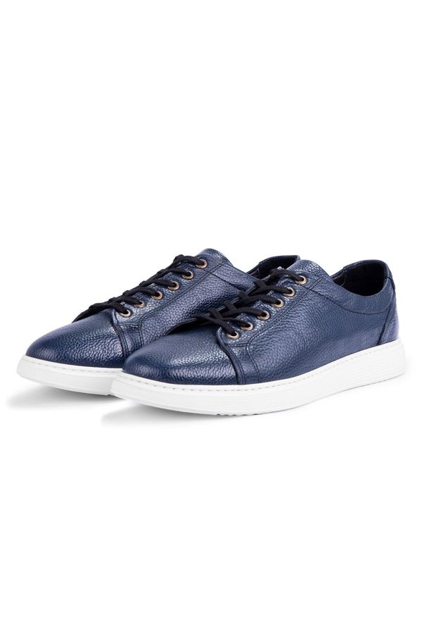 Ducavelli Ducavelli Verano Genuine Leather Men's Casual Shoes. Summer Sports Shoes, Lightweight Shoes Navy Blue.