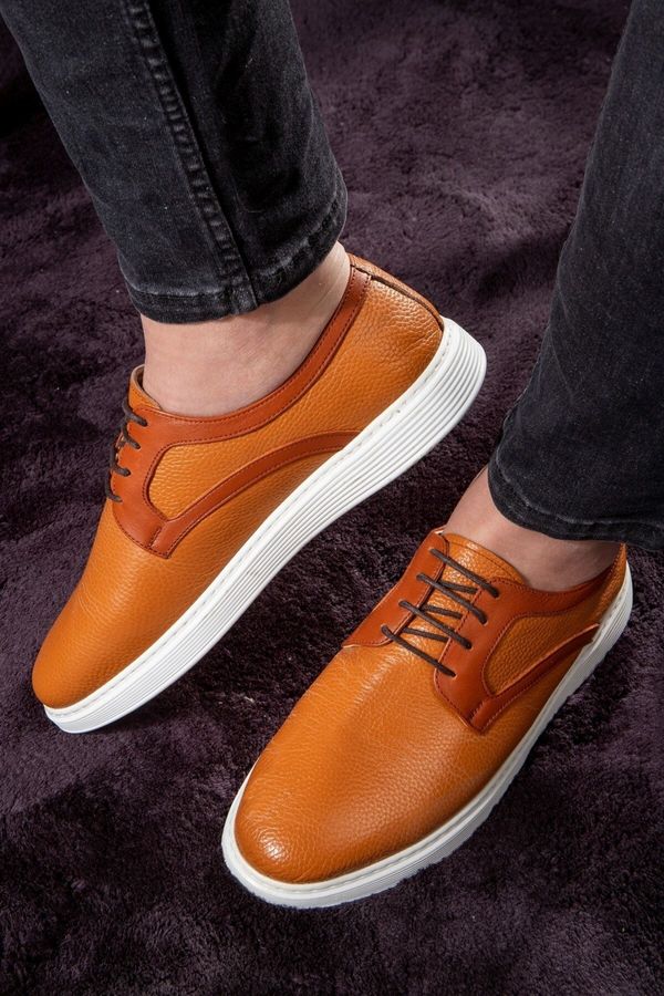 Ducavelli Ducavelli Work Genuine Leather Men's Casual Shoes, Lace-Up Shoes, Summer Shoes, Light Shoes