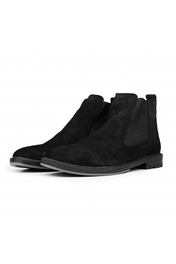 Ducavelli Ducavelli York Genuine Leather and Suede Anti-Slip Sole Chelsea Casual Boots.