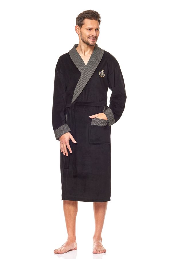 L&L Duke 9102 Black Black Bathrobe