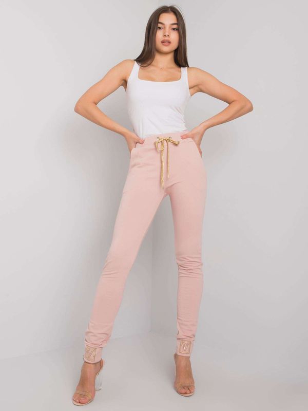 Fashionhunters Dusty pink Giulianna trousers