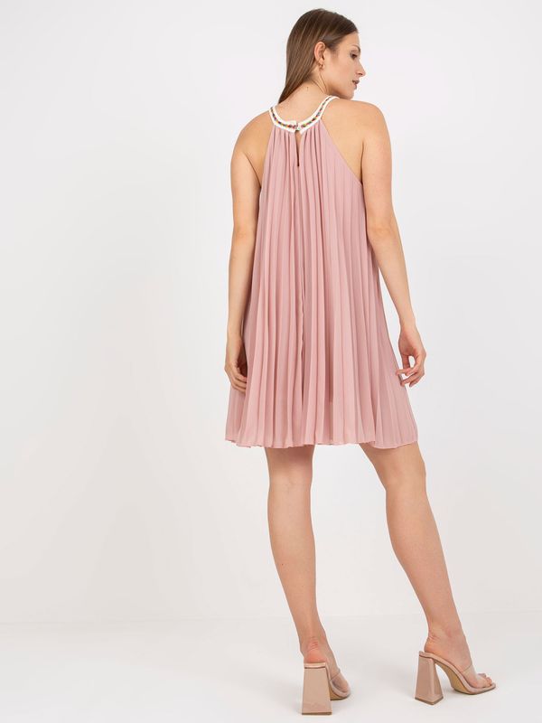 Fashionhunters Dusty pink one-size sundress without sleeves