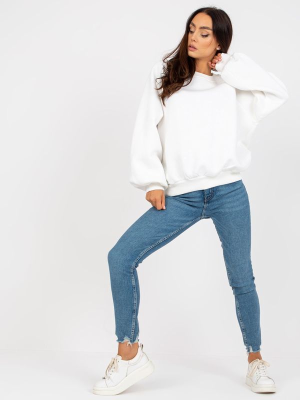 Fashionhunters Ecru Tash RUE PARIS basic hoodie