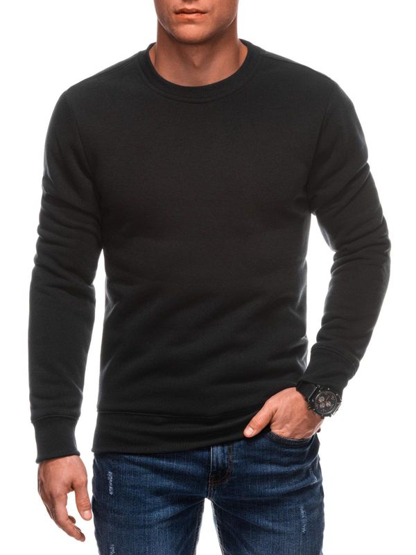 Edoti Edoti BASIC men's uniform round neck sweatshirt - black