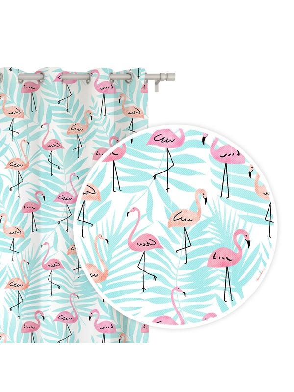 Edoti Edoti Curtain in flamingos 140x250 A500
