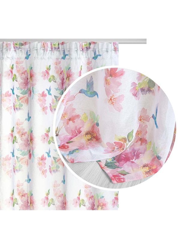 Edoti Edoti Curtain with flowers Canaria 140x250 A576