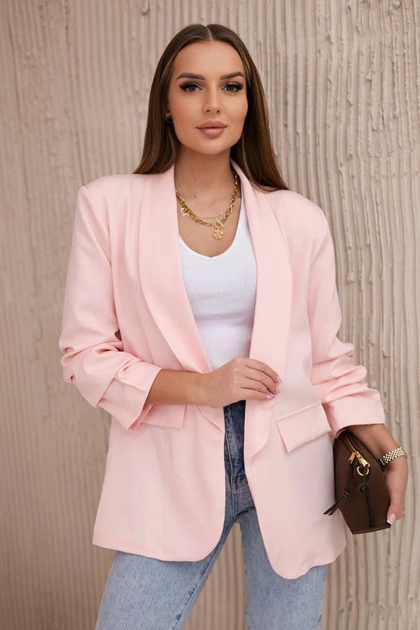 Kesi Elegant jacket with lapels light powder pink