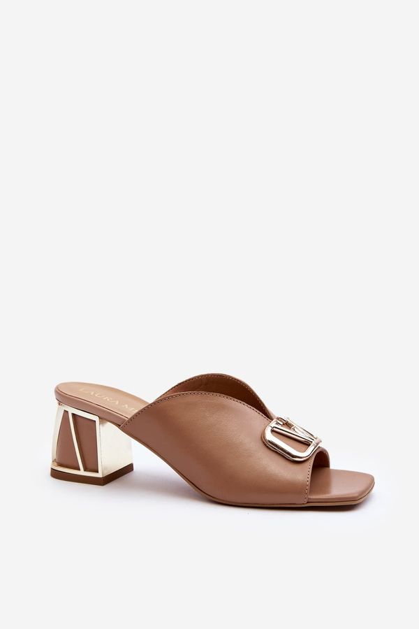 Laura Messi Elegant Women's Heeled Sandals Laura Messi 2771 Beige