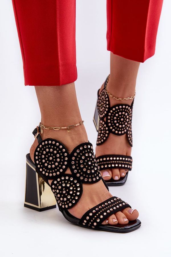 Kesi Embellished D&A High Heeled Sandals Black