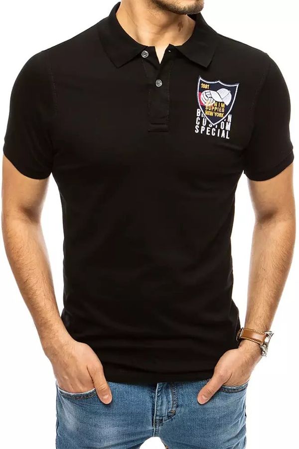 DStreet Embroidered Polo Shirt Black Dstreet