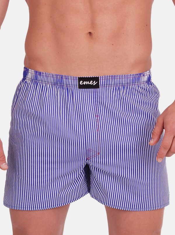 emes Emes men's blue-and-white shorts with stripes