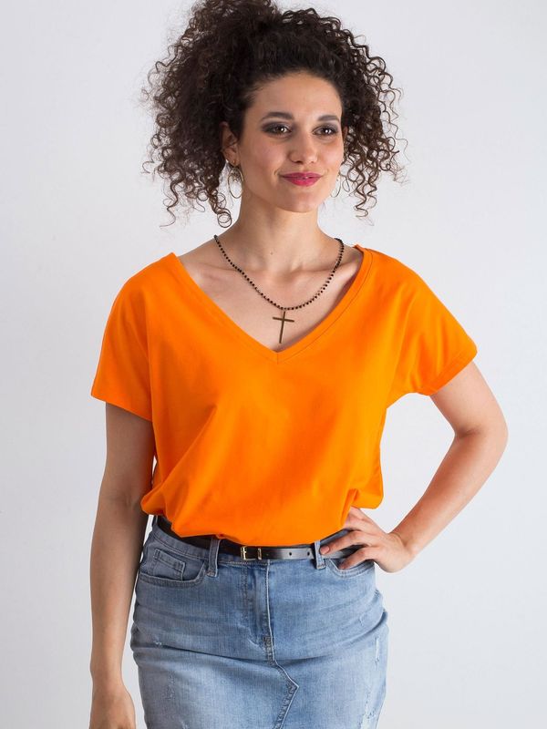 Fashionhunters Emory fluo orange T-shirt