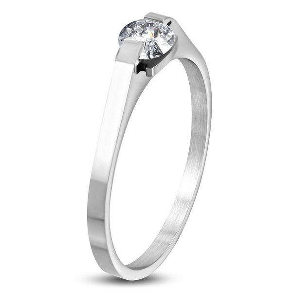 Kesi Engagement Ring Surgical Steel Shiny Elegance