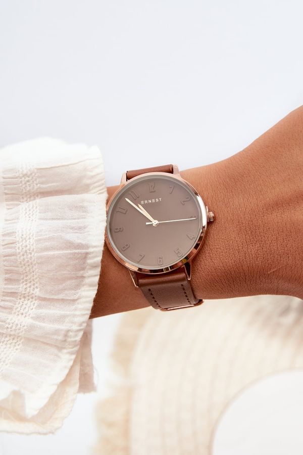 Kesi Ernest Brown Women's Nickel-Free Analog Leather Watch