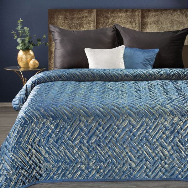 Eurofirany Eurofirany Unisex's Bedspread 387829 Navy Blue