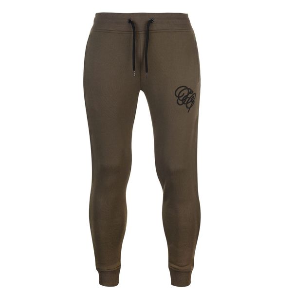 Fabric Fabric Embroidered Tapered Jogging Bottoms
