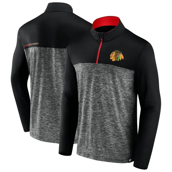 Fanatics Fanatics Mens Iconic Defender 1/4 Zip Chicago Blackhawks Sweatshirt