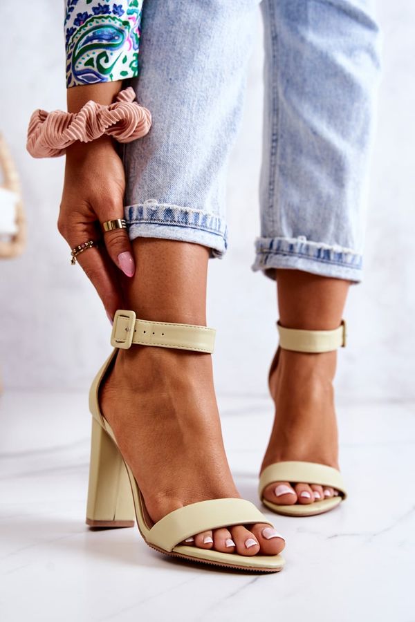 FB2 FB2 Heel Sandals Pastel Green Georgina